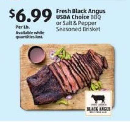 Fresh Black Angus USDA Choice BBQ or Salt & Pepper Seasoned Brisket