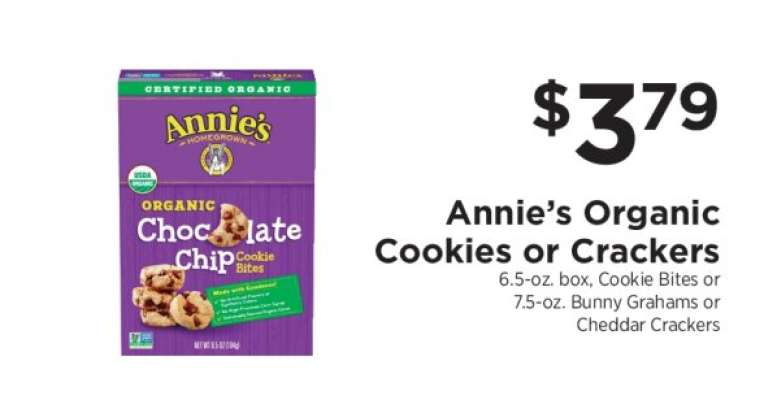 Annie’s Organic Cookies or Crackers