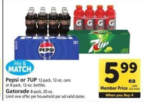 Pepsi or 7UP, Gatorade