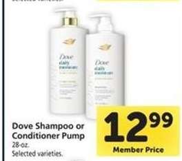Dove Shampoo or Conditioner Pump