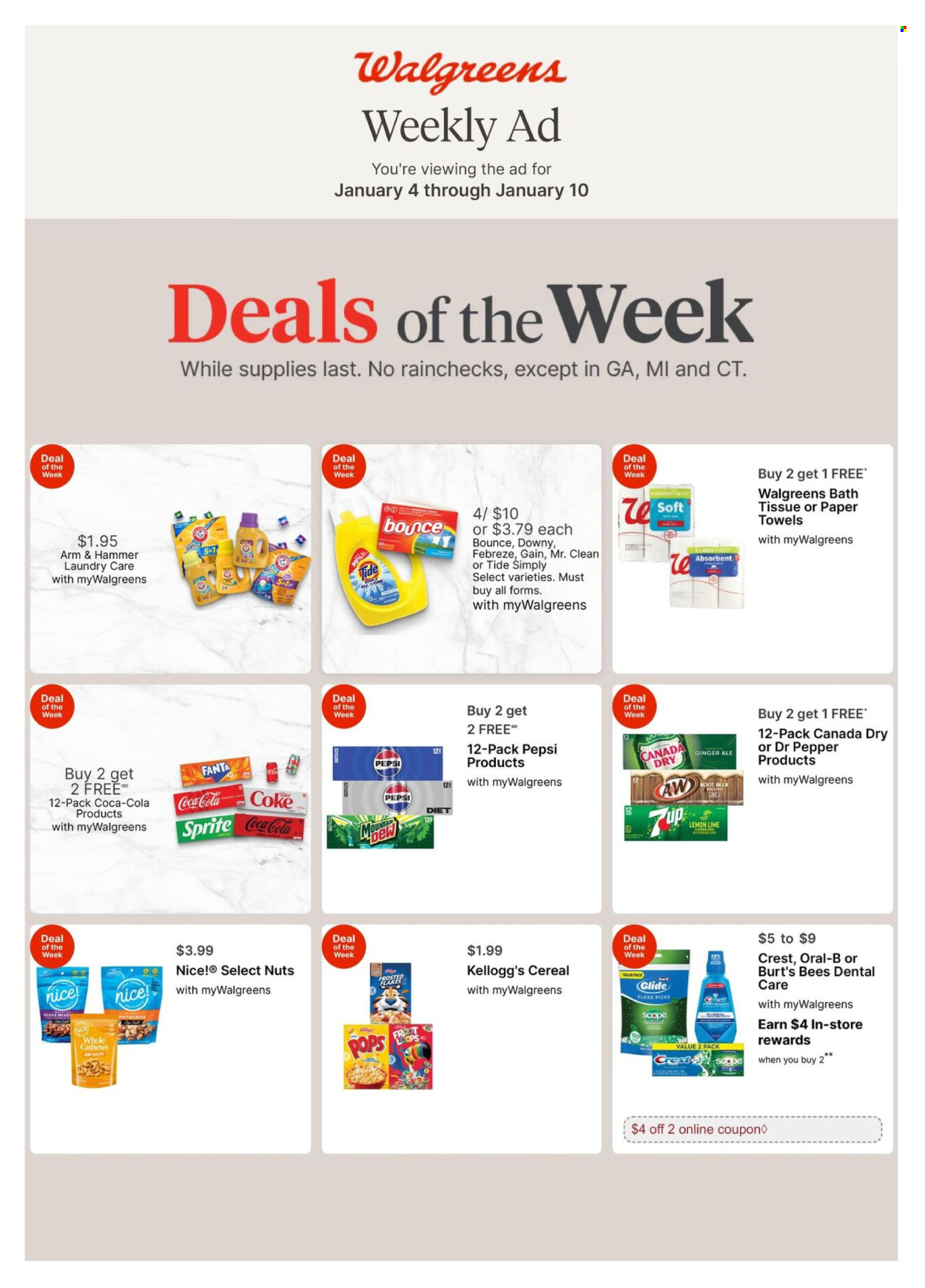 Walgreens ad - 01/04/2026 - 01/10/2026. Page 1