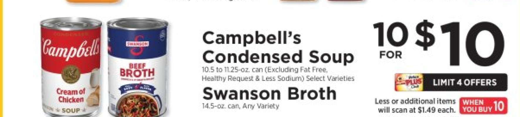 Campbell's Condensed Soup & Swanson Broth