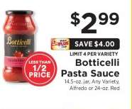 Botticelli Pasta Sauce