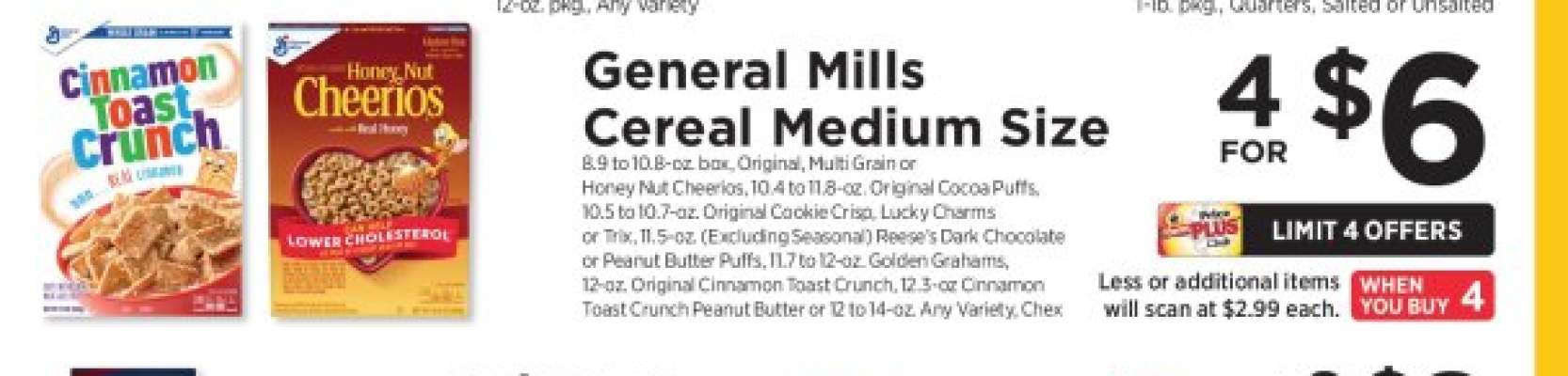 General Mills Cereal Medium Size