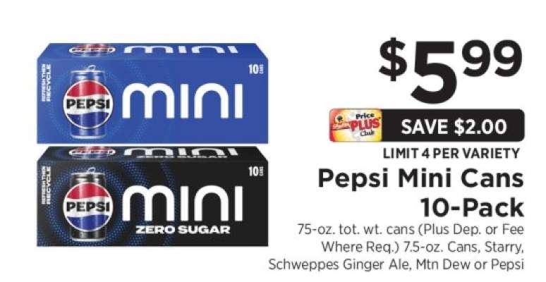 Pepsi Mini Cans 10-Pack