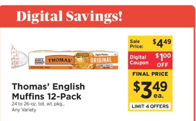 Thomas' English Muffins 12-Pack
