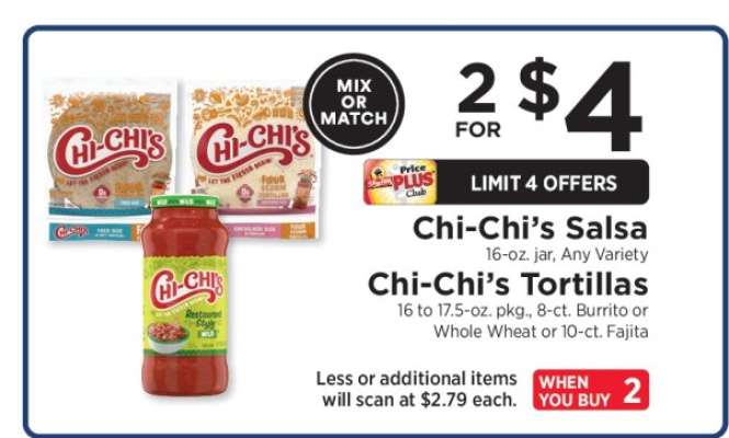 Chi-Chi’s Salsa or Tortillas