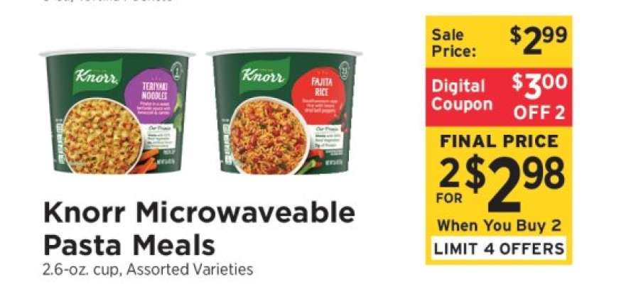 Knorr Microwaveable Pasta Meals