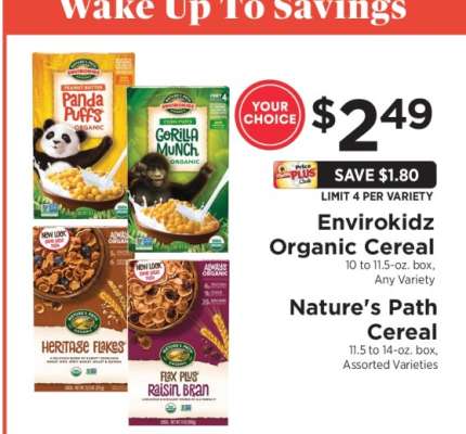 Envirokidz Organic Cereal / Nature's Path Cereal