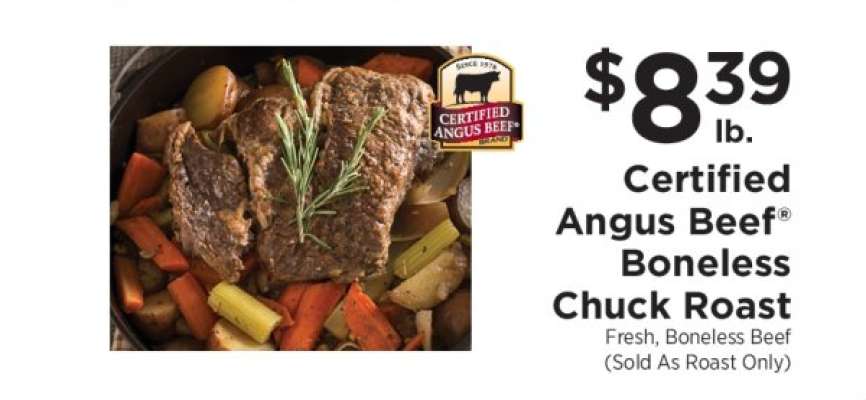 Certified Angus Beef Boneless Chuck Roast