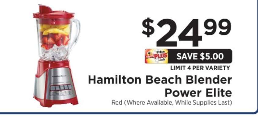 Hamilton Beach Blender Power Elite