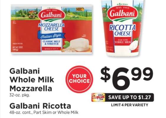 Galbani Whole Milk Mozzarella / Galbani Ricotta