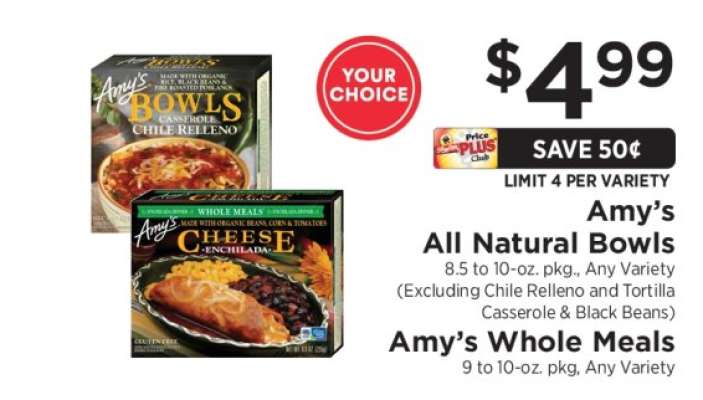 Amy’s All Natural Bowls & Amy’s Whole Meals
