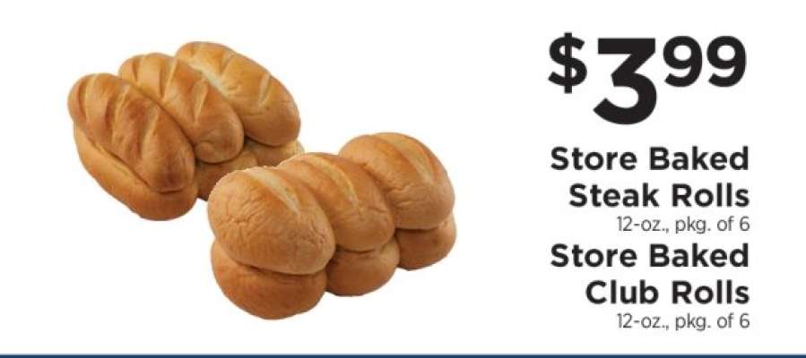 Store Baked Steak Rolls / Store Baked Club Rolls