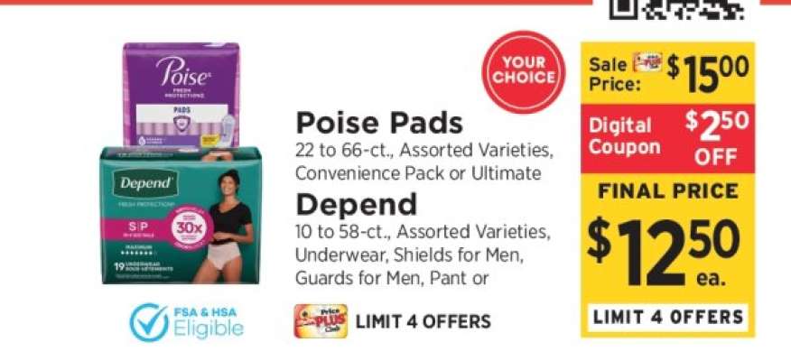 Poise Pads / Depend