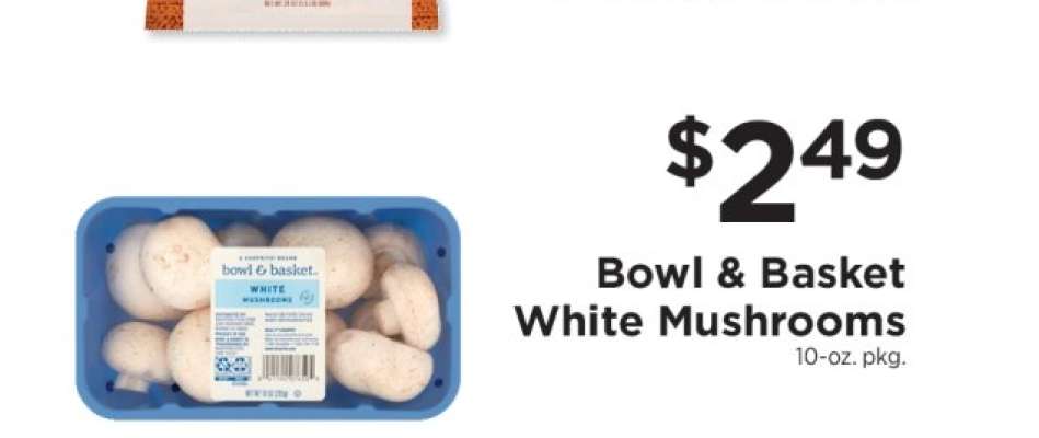 Bowl & Basket White Mushrooms