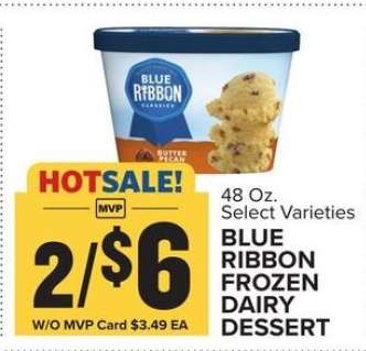 BLUE RIBBON FROZEN DAIRY DESSERT