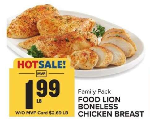 Food Lion Boneless Chicken Breast