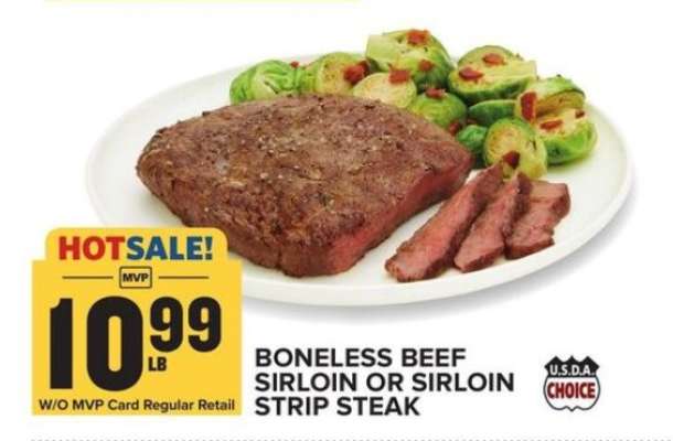 Boneless Beef Sirloin or Sirloin Strip Steak