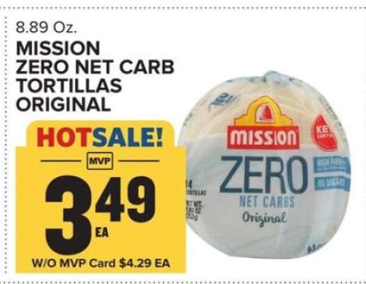 MISSION ZERO NET CARB TORTILLAS ORIGINAL