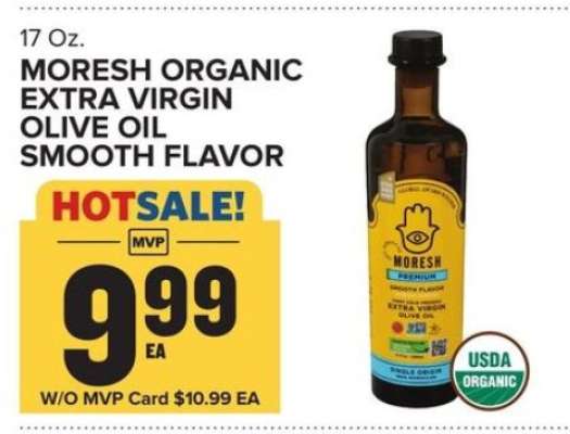 Moresh Organic Extra Virgin Olive Oil Smooth Flavor