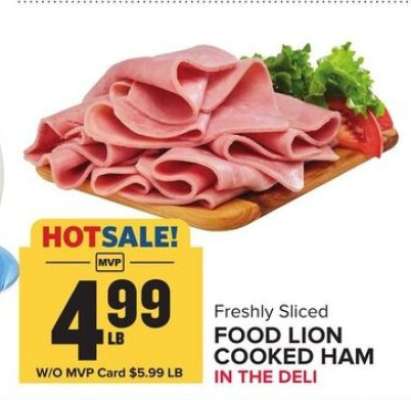 FOOD LION COOKED HAM