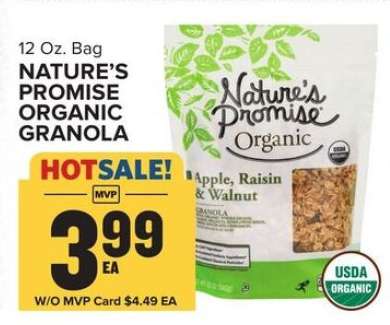 NATURE'S PROMISE ORGANIC GRANOLA