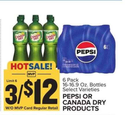 PEPSI OR CANADA DRY PRODUCTS