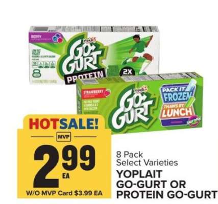Yoplait Go-Gurt or Protein Go-Gurt