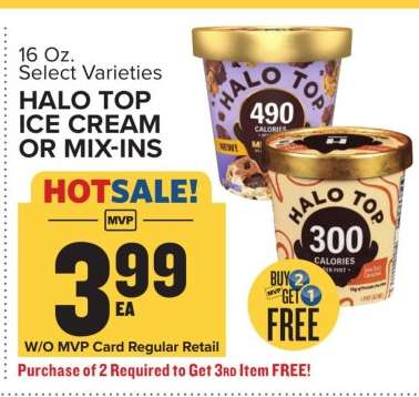 Halo Top Ice Cream or Mix-Ins