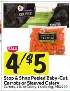 Stop & Shop Peeled Baby-Cut Carrots or Sleeved Celery