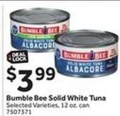 Bumble Bee Solid White Tuna