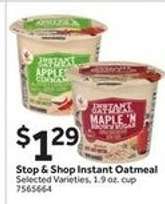 Stop & Shop Instant Oatmeal