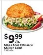 Stop & Shop Rotisserie Chicken Salad