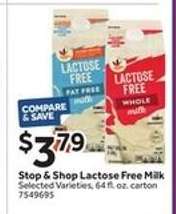 Stop & Shop Lactose Free Milk