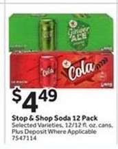 Stop & Shop Soda 12 Pack