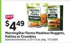 MorningStar Farms Meatless Nuggets, Patties or Crumbles