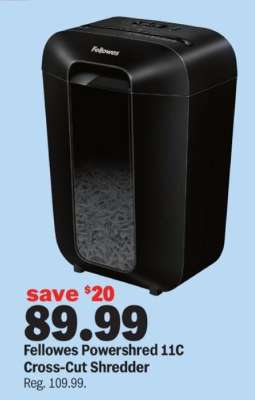 Fellowes Powershred 11C Cross-Cut Shredder