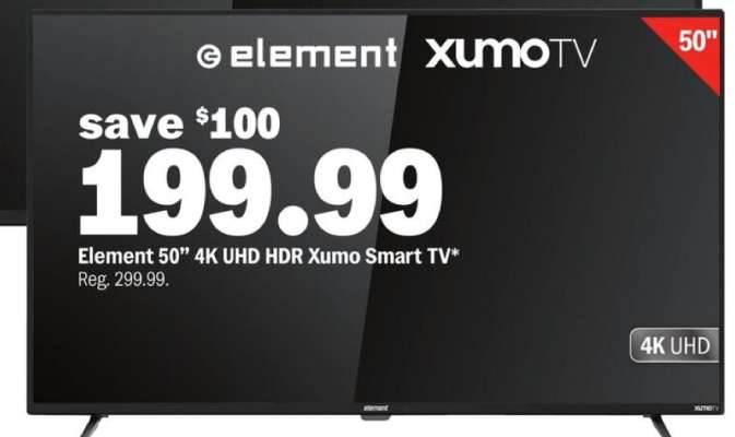 Element 50" 4K UHD HDR Xumo Smart TV