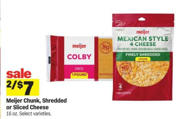 Meijer Chunk, Shredded or Sliced Cheese*