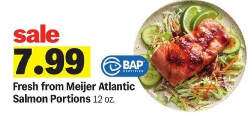 Fresh from Meijer Atlantic Salmon Portions