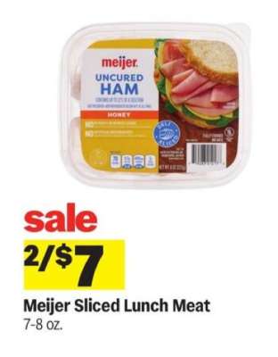 Meijer Sliced Lunch Meat