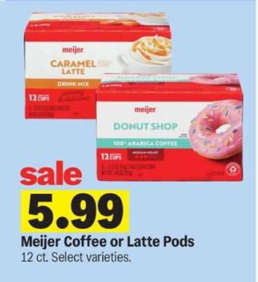 Meijer Coffee or Latte Pods