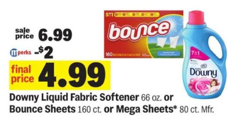 Downy Liquid Fabric Softener or Bounce Sheets