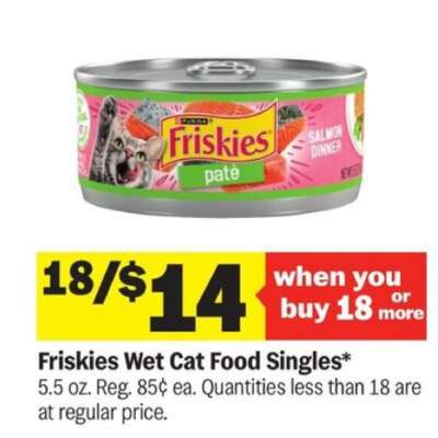 Friskies Wet Cat Food Singles