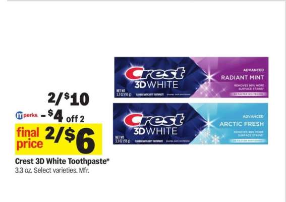Crest 3D White Toothpaste