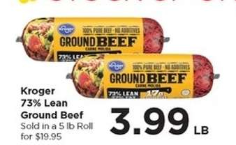 Kroger 73% Lean Ground Beef