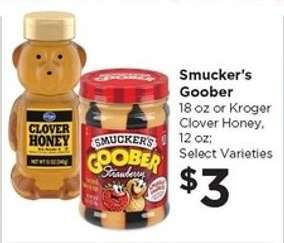 Smucker's Goober or Kroger Clover Honey