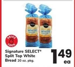 Signature SELECT Split Top White Bread