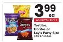 Tostitos, Doritos or Lay’s Party Size